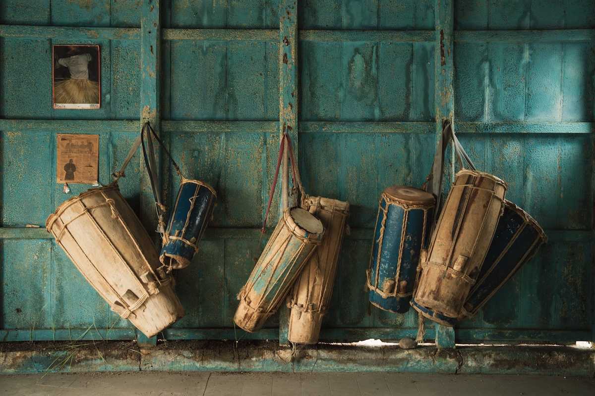 Traditional drums at the Palmerito Commune. The restoration of this museum received the most votes at the National Popular Consultation and will now be allocated state funding.